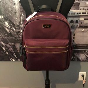 Large Bradley Kate spade backpack in burgundy